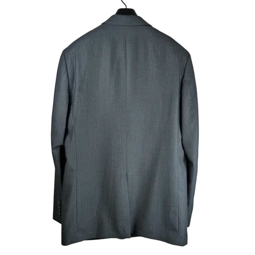PERRY ELLIS Men's Grey Pin Striped SUIT JACKET Immaculate Condition 42 Regular